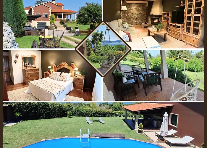 Chalet Rural 400 M Playa Piscina Barbacoa Chimenea